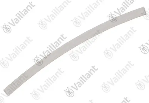 Transparentes Schlauchstück von Vaillant, flexibel geformt, zur Verwendung in Heizungs- oder Sanitärsystemen.
